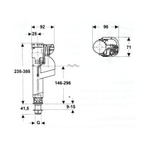 Robinet flotteur GEBERIT IMPULS 360 alimentation par le bas