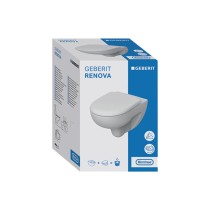 Pack cuvette WC suspendue GEBERIT RENOVA RIMFREE 6l avec abattant